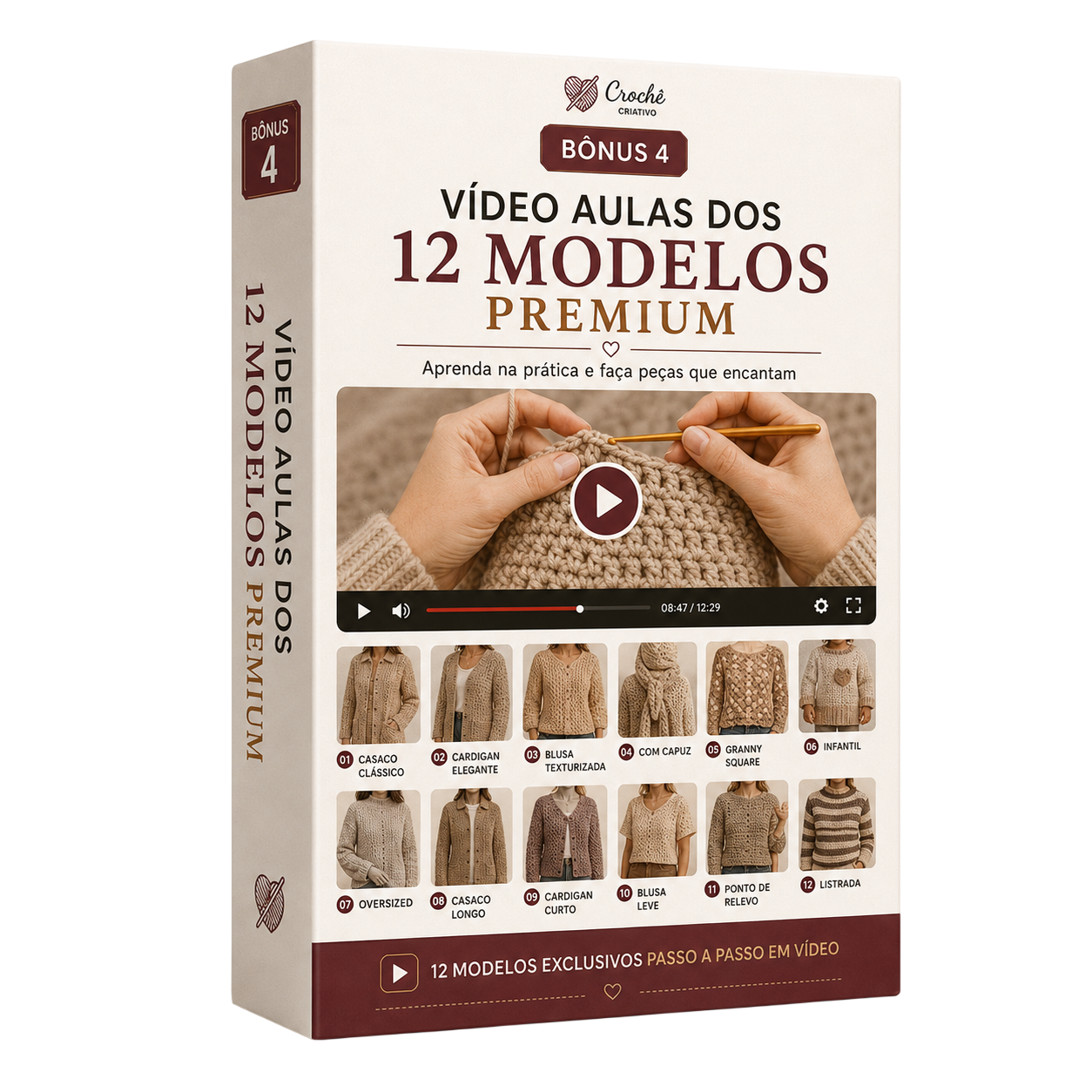 Mockup Vídeo Aulas dos 12 Modelos Premium